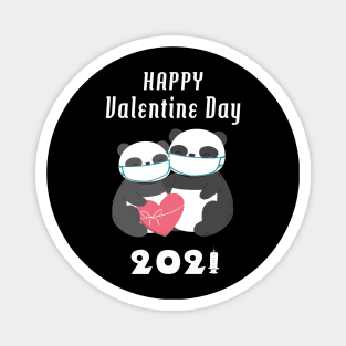 happy valentines day panda lover Magnet